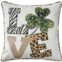 RugMarketPlace Mina Victory St. Patricks Day Shamrock Love Leopard 16 X 16 Multicolor Throw Pillow