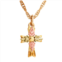 Black Hills Gold Tri-Tone Cross Pendant Necklace