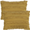 PiccoCasa 2Pcs Cotton Linen Decorative Cushion Covers Tassel Striped Throw Pillow Covers 12 x 20