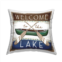 Stupell Home Decor Welcome to Lake Rustic Canoe Crossed Paddles Throw Pillow