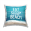 Stupell Home Decor Eat Sleep Beach Decorative Throw Pillow