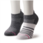 Womens Dr. Motion 2-Pack Contrast Stripe Compression Ankle Socks