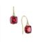 House of Frosted 14K Gold Plated Garnet Hook Earrings