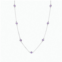 House of Frosted 14K Gold Plated Amethyst Station Necklace