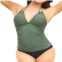 MISSKY 2 Piece Swimsuit for Curvy Women Tankini Bathing Suits