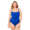 Womens S3 Swim Smoothing Classic Shirred Front One-Piece Swimsuit