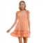 Juniors Lily Rose Flutter Sleeve Smocked Bodice Skater Dress