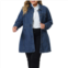 Agnes Orinda Plus Size Denim Jacket For Women Buttons Long Sleeve Jean Jackets