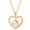 Sanrio Hello Kitty Enamel & Cubic Zirconia Heart Pendant Necklace