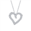 Irena Park 10K White Gold 1/10 Carat T.W. Diamond Heart Pendant Necklace