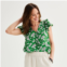 Womens Sonoma Goods For Life Femme Tie-Neck Flutter Sleeve Shirt
