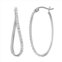 Diamond Mystique Platinum Over Silver Diamond Accent Figure 8 Hoop Earrings