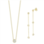 Sunkissed Sterling 14k Gold Over Silver Cubic Zirconia Necklace & Drop Earring Set
