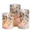 Mikasa Eucalyptus Teardrop Wick LED Wax Candle 3-piece Set