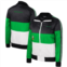 Womens The Wild Collective Green Oregon Ducks Color-Block Puffer Full-Zip Jacket