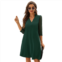 MISSKY Womens Long Sleeve Mini Dress Casual Loose Flowy Swing Tunic Dresses For Spring Fall