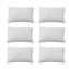 Abrihome 29x17 (6 pcs/box) White Superb Memory Foam Cooling Bed Pillows with Washable Case