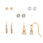 LC Lauren Conrad Simulated Pearl & Faceted Stone 5-Piece Earring Set