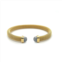 Juvell 18k Gold Plated Cubic Zirconia Textured Bangle Bracelet