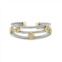 Juvell Two-Tone 18k Gold Plated Cubic Zirconia Blossom Station Cuff Bracelet