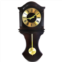 Bedford Clock Collection 27.5 Inch Wall Clock With Pendulum And Chimes In Chocolate Brown Oak Finish
