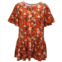 MCCC Sportswear Floral Womens Adult Ruffle Sleeve Tunic Top