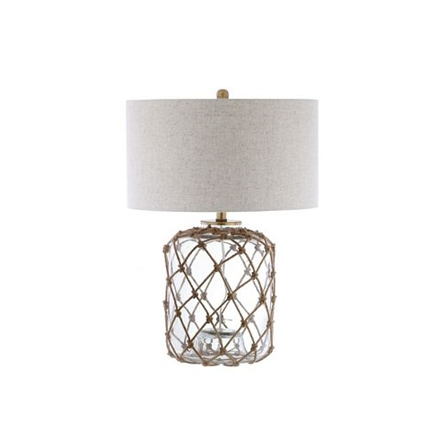 Jonathan Y Mer Glass and Rope LED Table Lamp