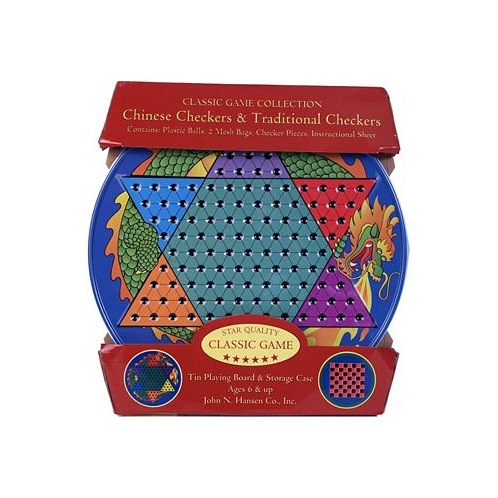 John N. Hansen Co. Chinese Checkers and Traditional Checkers Tin