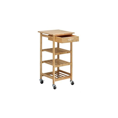 Oceanstar Bamboo Kitchen Trolley