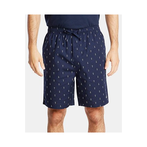 Nautica Mens Cotton Anchor-Print Pajama Shorts