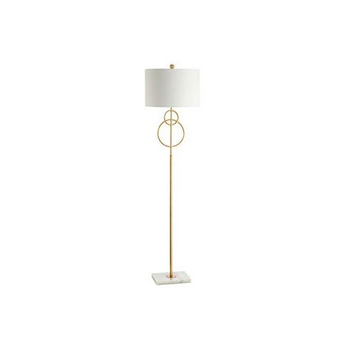 Jonathan Y Haines 60 Modern Circle Marble/Metal LED Floor Lamp