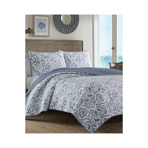 Tommy Bahama Home Tommy Bahama Cape Verde Smoke Reversible 2-Piece Twin Quilt Set
