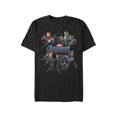 Fifth Sun Marvel Mens Avengers Endgame Splatter Group Short Sleeve T-shirt