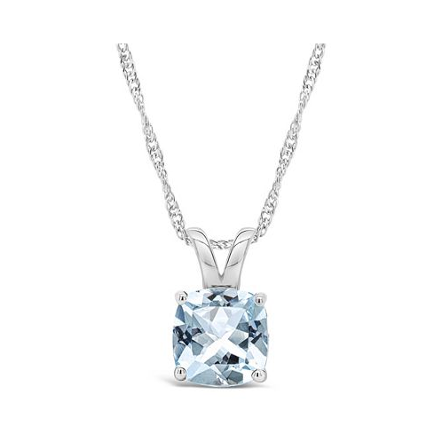 Macys Sky Blue Topaz (2-3/4 ct. t.w.) Pendant Necklace in Sterling Silver. Also Available in Rose Quartz and Amethyst