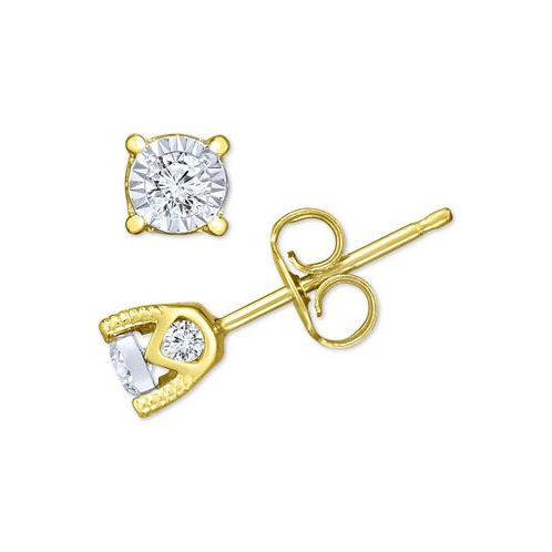 TruMiracle Diamond Stud Earrings (3/8 ct. t.w.) in 14k White Yellow or Rose Gold
