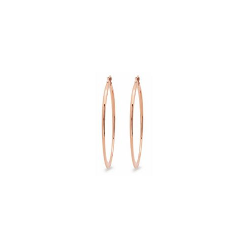 STEELTIME 18K Rose Gold Plated Stainless Steel Hoop Earrings