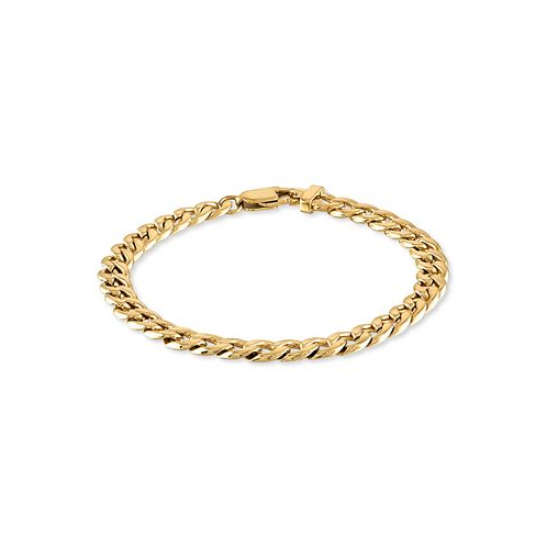 Esquire Mens Jewelry Curb Link Chain Bracelet in Gold-Tone Ion-Plated Stainless Steel ( Also available in Stainless Steel)