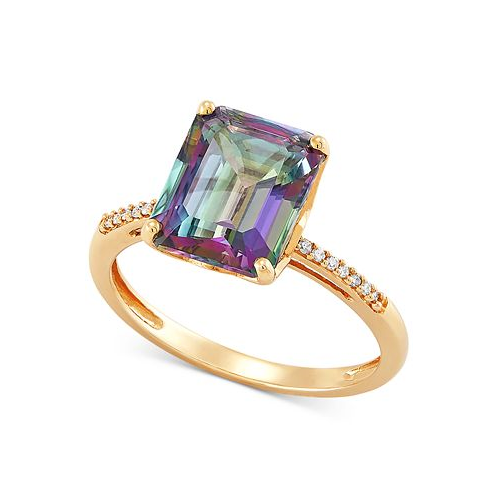 Macys Mystic Topaz (4 ct. t.w.) & Diamond (1/20 ct. t.w.) Ring in 14k Gold