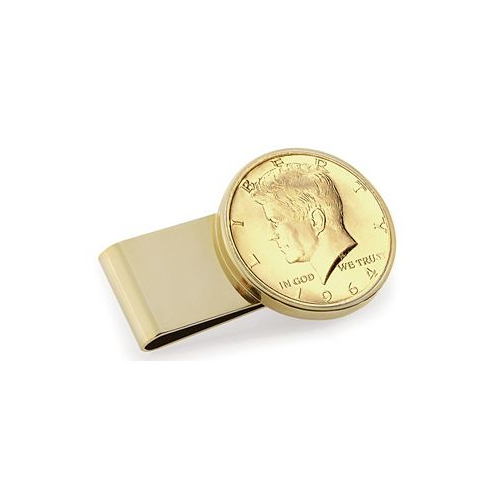 American Coin Treasures Mens Gold-Layered JFK 1964 First Year of Issue Half Dollar Stainless Steel Coin Money Clip