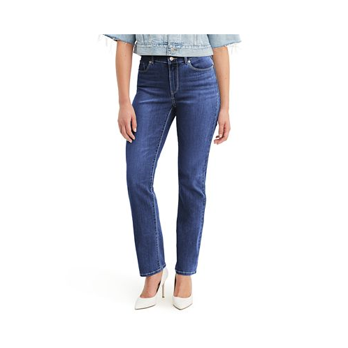 Levis Womens Classic Mid Rise Straight-Leg Jeans in Long Length