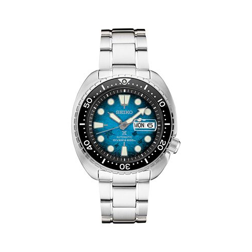 Seiko Mens Prospex Blue Manta Ray Diver Stainless Steel Bracelet Watch 45mm - A Special Edition
