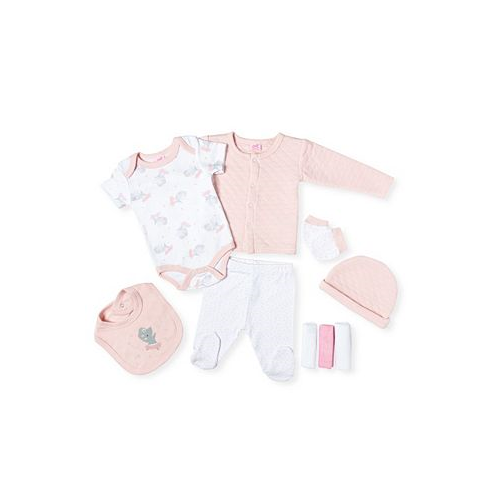 Rock-A-Bye Baby Boutique Baby Girls Ballerina Mouse 9 Piece Quilted Layette Gift Set
