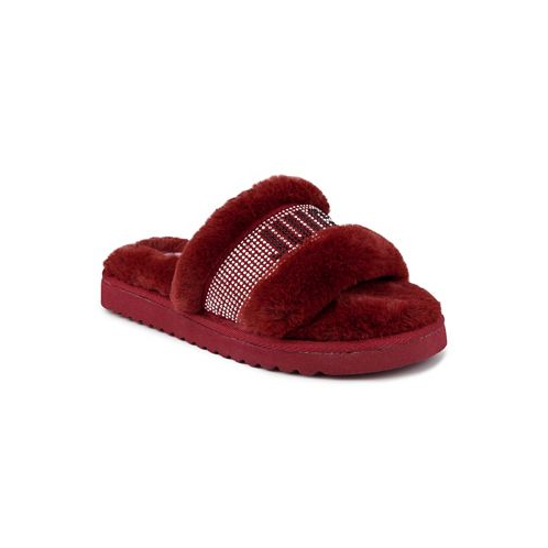 Juicy Couture Womens Halo Faux Fur Slippers