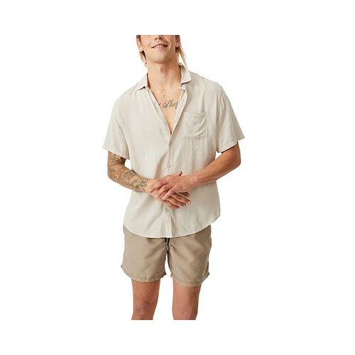 COTTON ON Mens Cuban Short Sleeve Shirt