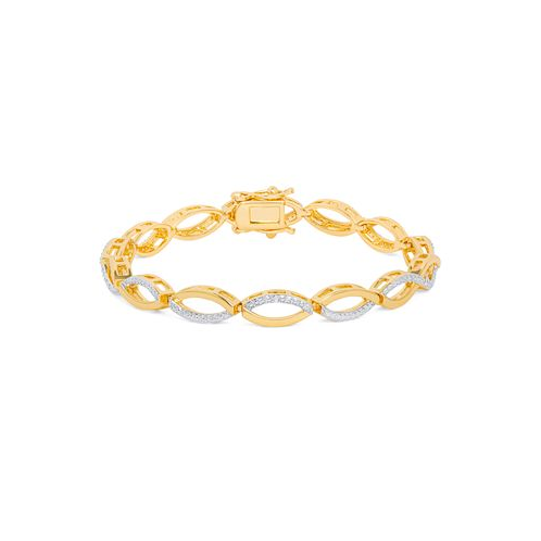 Macys Diamond Accent Infinity Bracelet in Gold-Plate