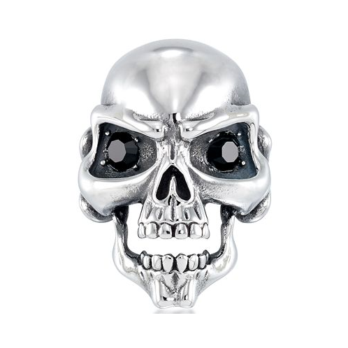Andrew Charles by Andy Hilfiger Mens Cubic Zirconia Signature Skull Ring in Stainless Steel
