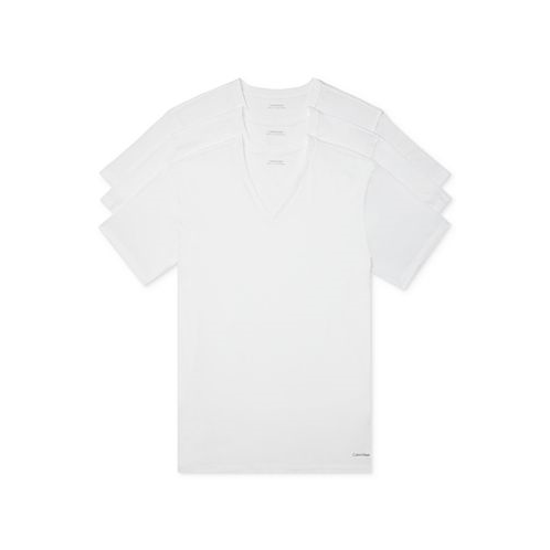 Calvin Klein Mens 3-Pack Cotton Classics Short-Sleeve V-Neck Undershirts