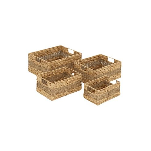 Rosemary Lane Natural Storage Basket Set of 4