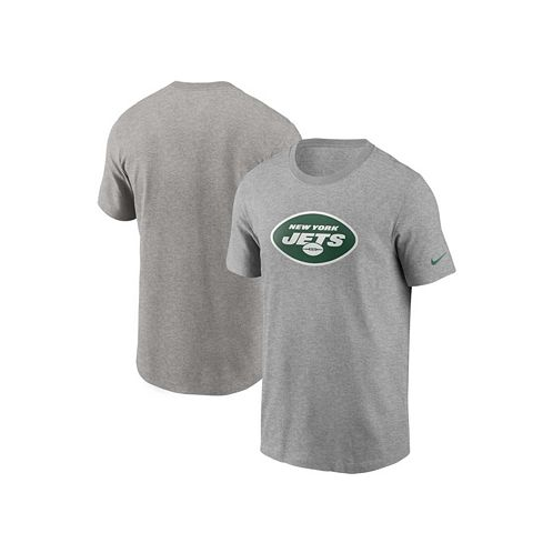 Nike Mens Heathered Gray New York Jets Primary Logo T-shirt