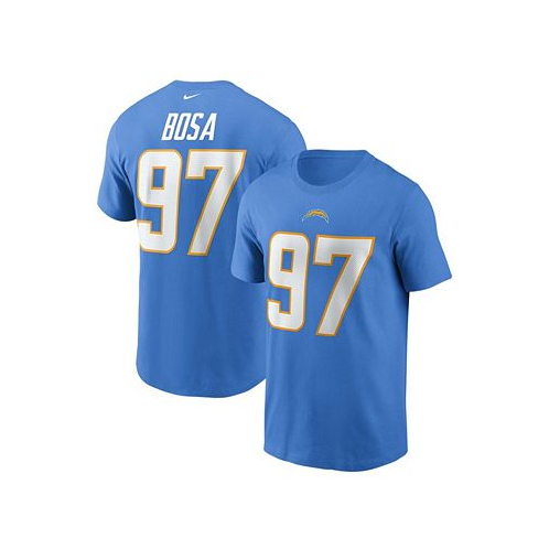 Nike Mens Joey Bosa Powder Blue Los Angeles Chargers Name and Number T-shirt
